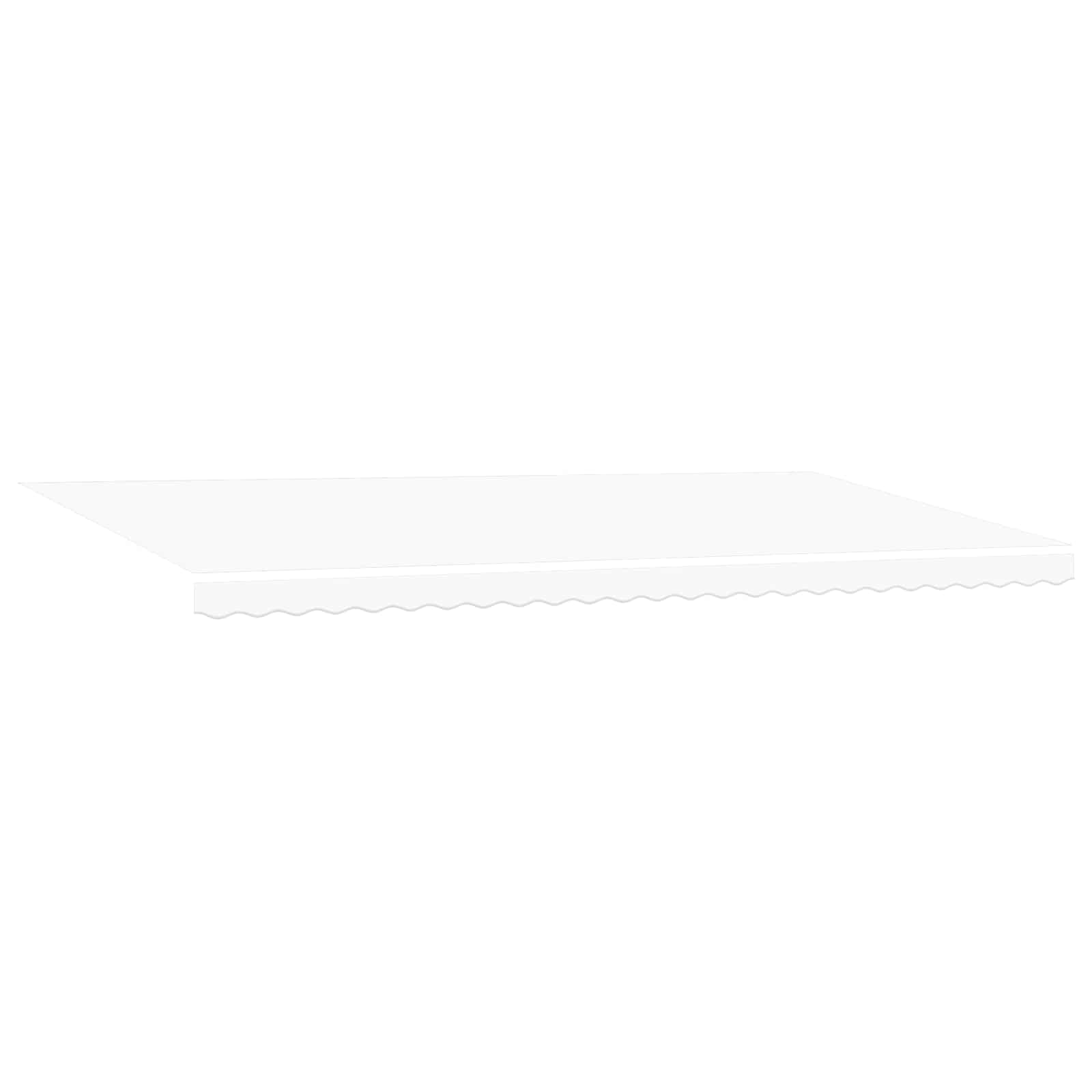 Inklapbaar Zonnescherm Wit 600 × 300 cm Stof en Aluminium – afbeelding 4