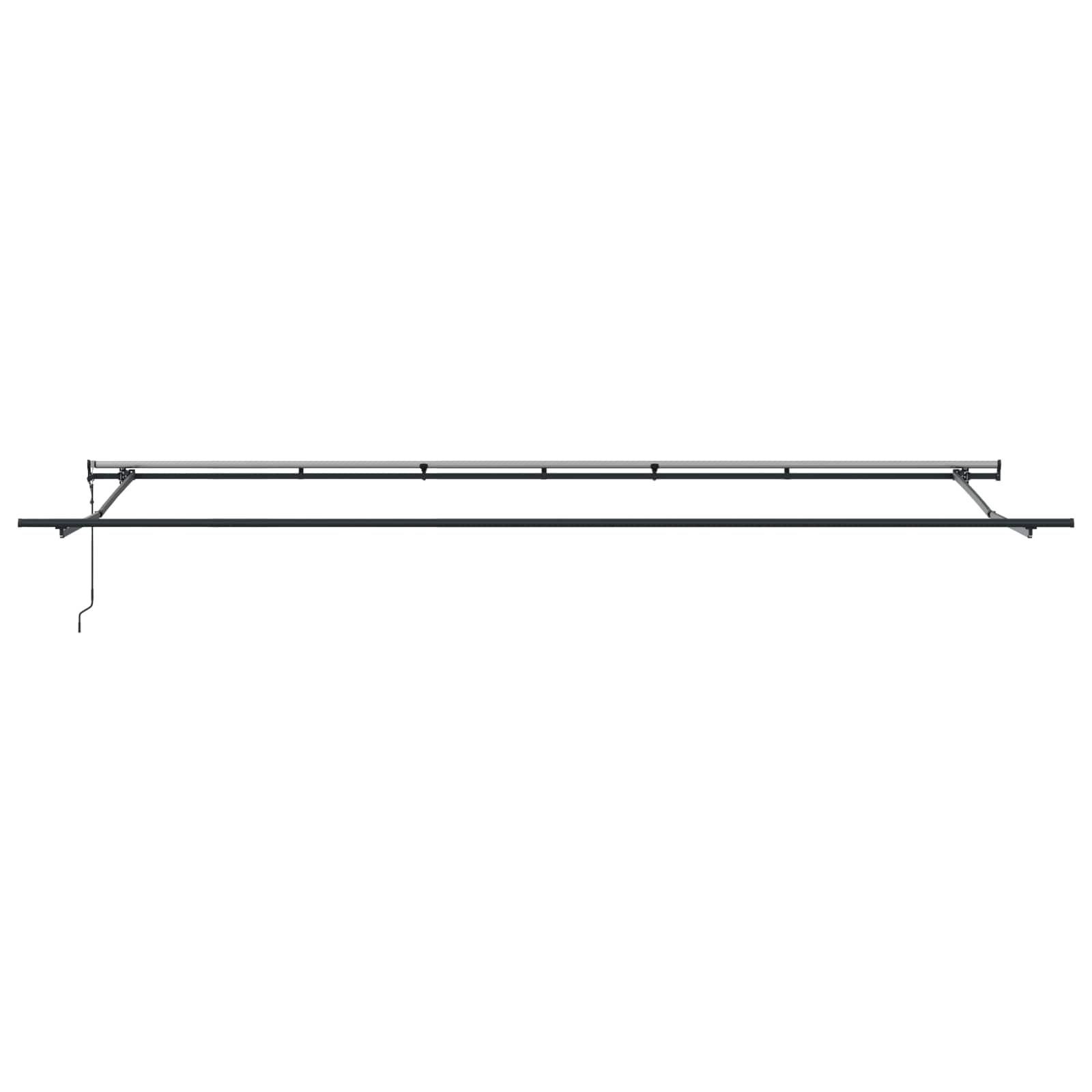 Inklapbaar Zonnescherm Wit 600 × 300 cm Stof en Aluminium – afbeelding 7
