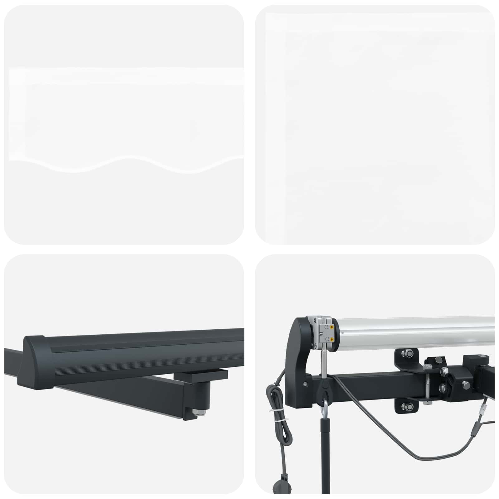 Luifeldoek Wit 600 × 300 cm Polyester – afbeelding 10