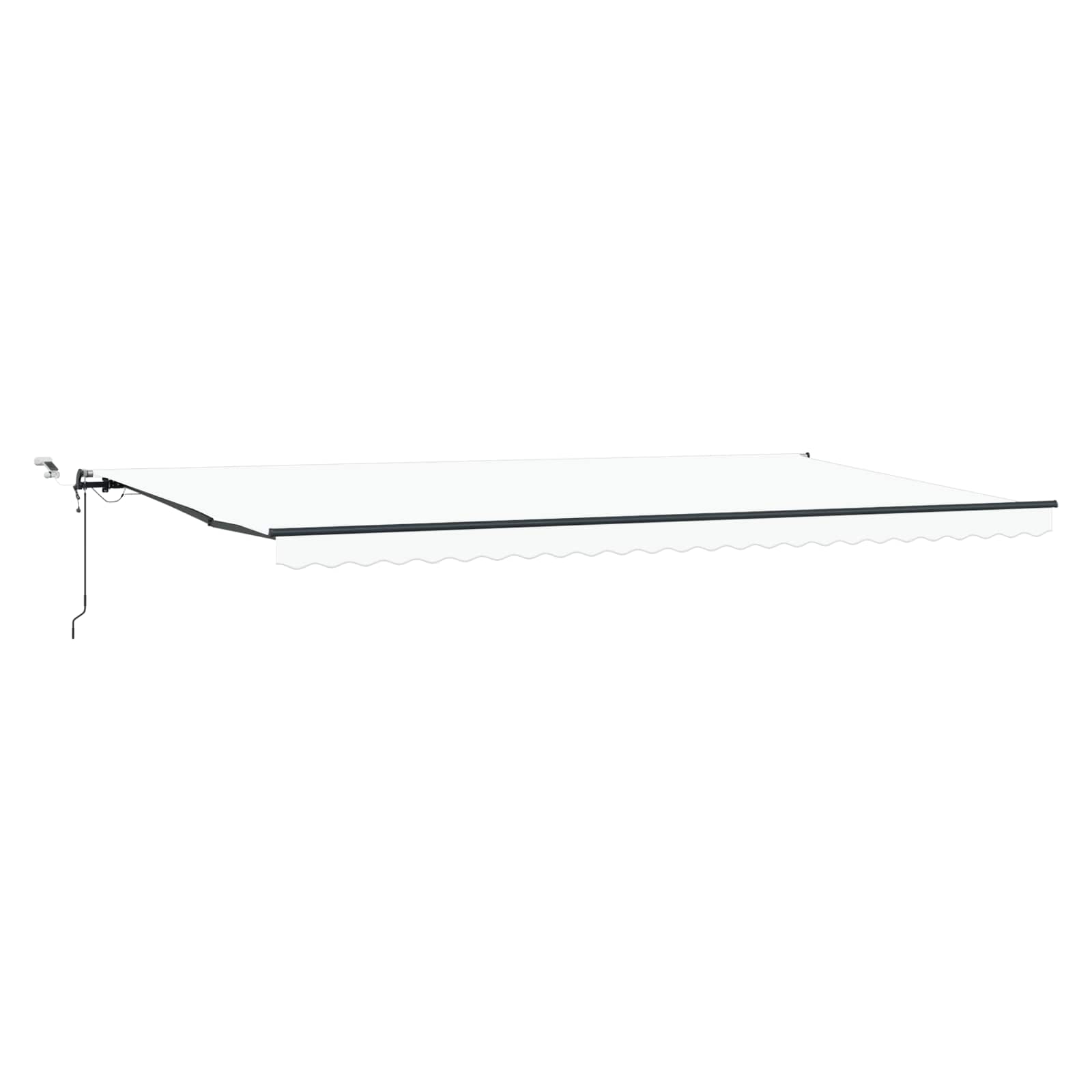 Luifeldoek Wit 600 × 300 cm Polyester – afbeelding 2