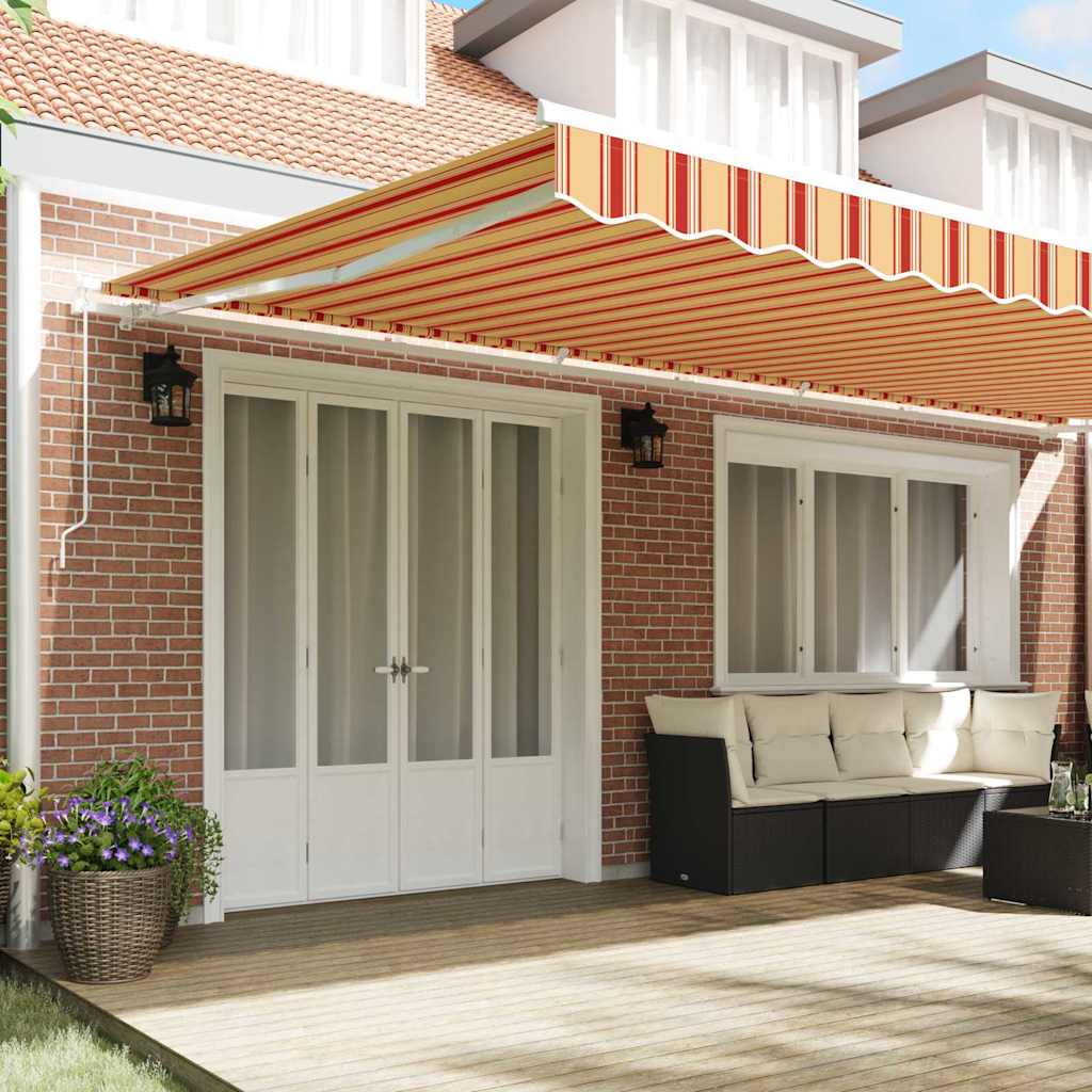 Inklapbaar Zonnescherm Geel en Oranje 600 × 350 cm – afbeelding 3