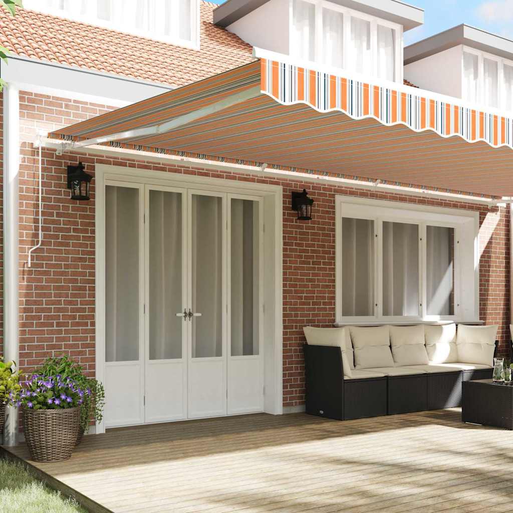Uitschuifbare luifel Meerkleurig 600 × 350 cm – afbeelding 3