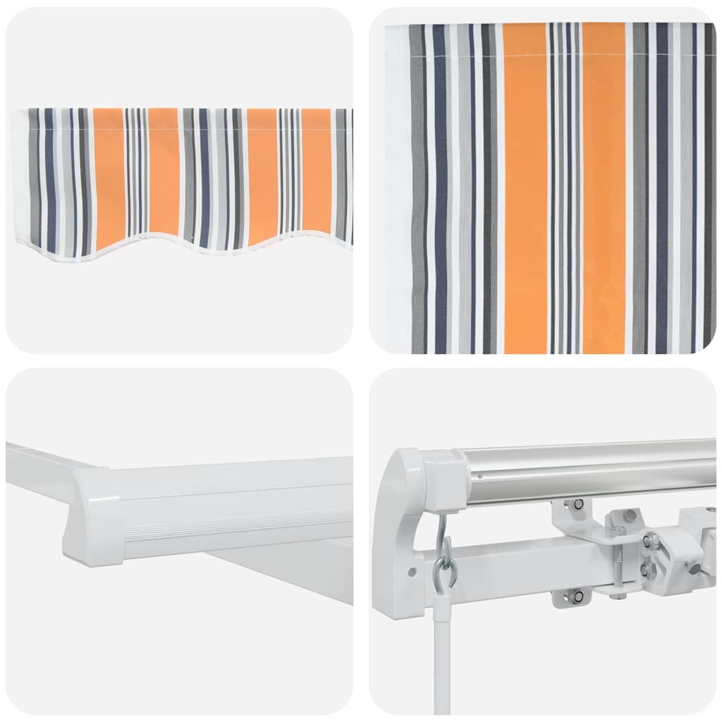 Uitschuifbare luifel Meerkleurig 600 × 350 cm – afbeelding 8