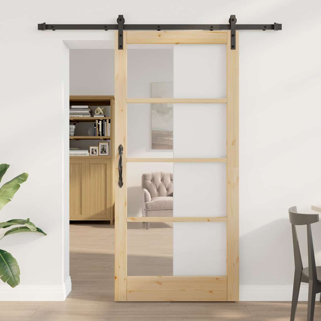 Schuifdeur ORKDAL Natuurlijk en Zwart 93 x 202 cm
