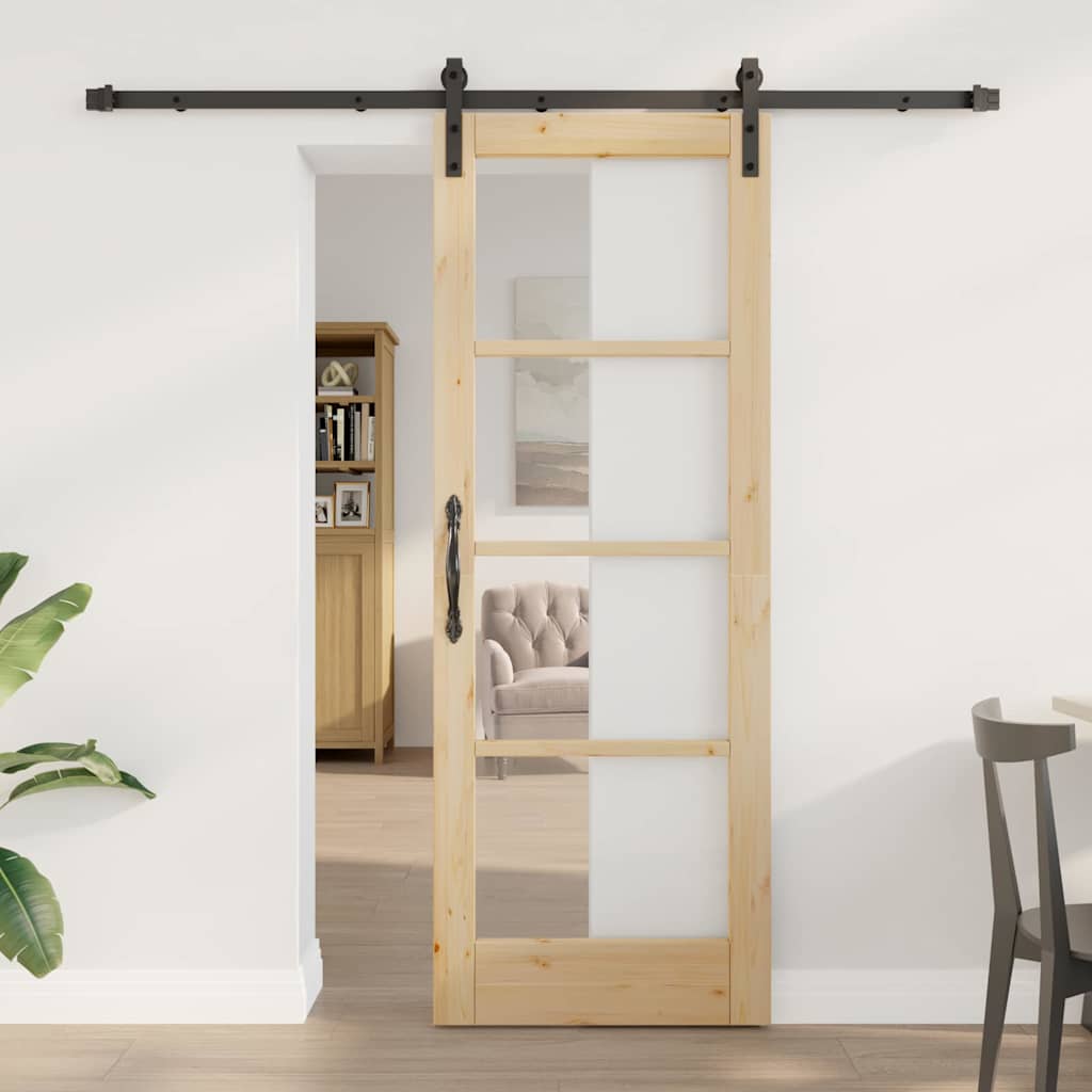 Schuifdeur ORKDAL Natuurlijk en Zwart 73,5 x 198,5 cm