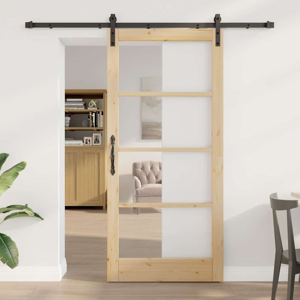 Schuifdeur ORKDAL Natuurlijk en Zwart 93 x 202 cm