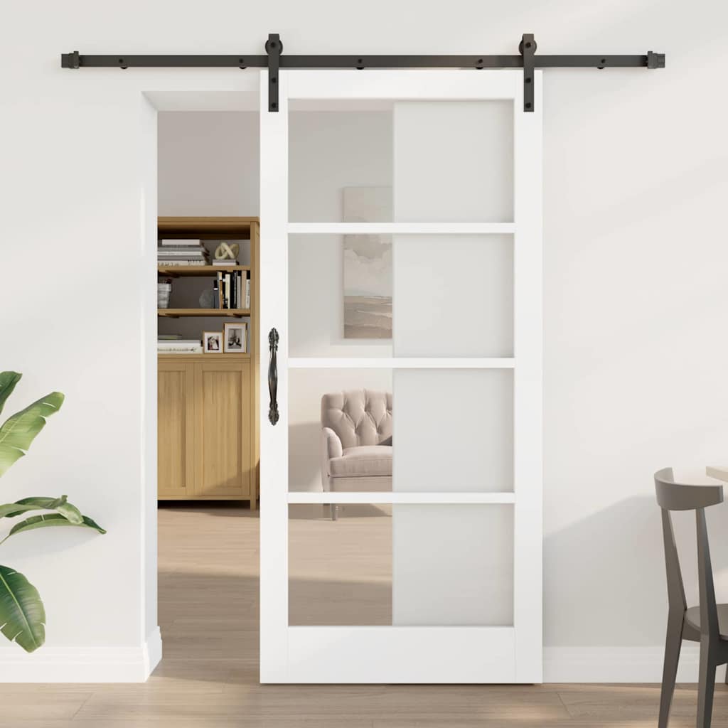 Schuifdeur ORKDAL Wit en zwart 93 x 202 cm