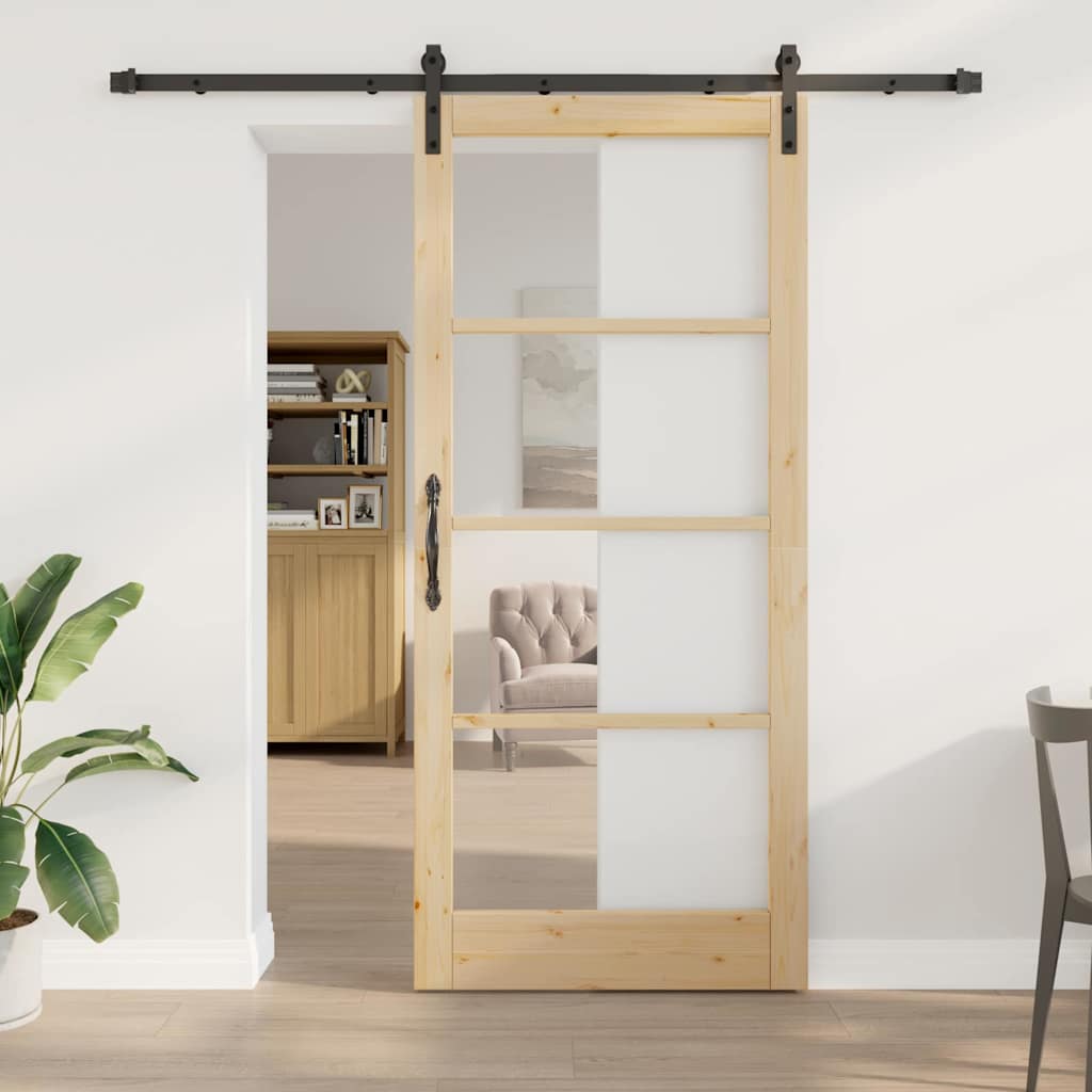 Schuifdeur ORKDAL Natuurlijk en Zwart 93 x 211 cm