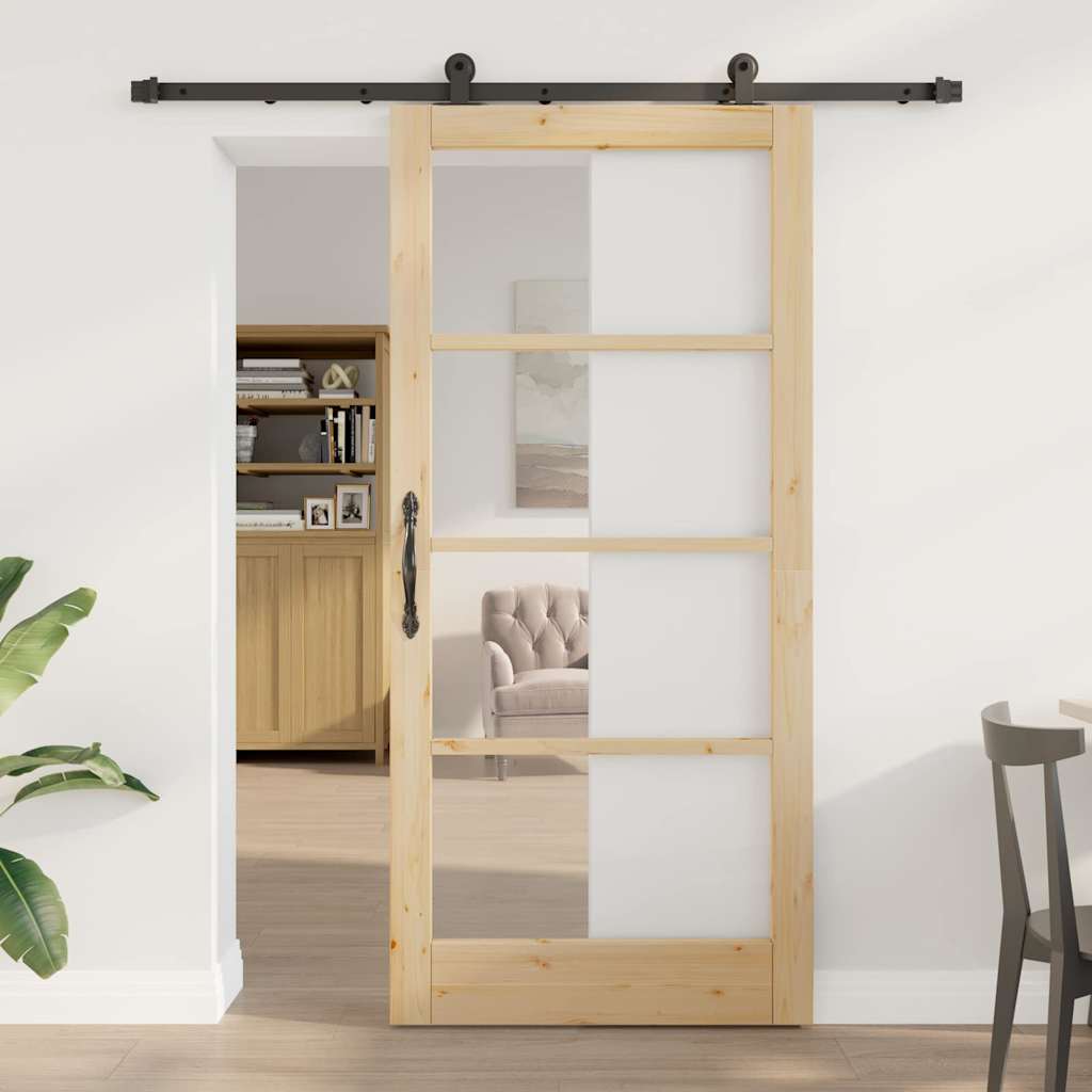 Schuifdeur ORKDAL Natuurlijk en Zwart 93 x 202 cm