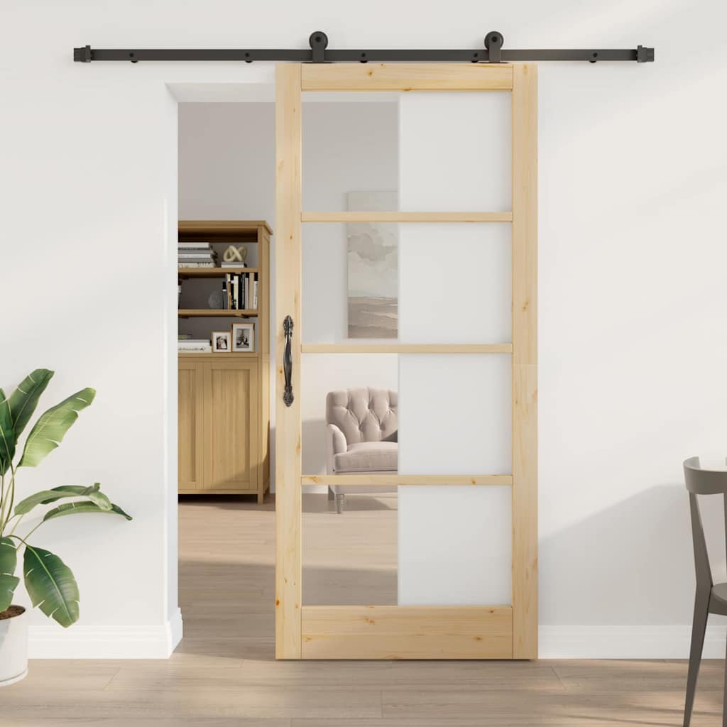 Schuifdeur ORKDAL Natuurlijk en Zwart 93 x 211 cm