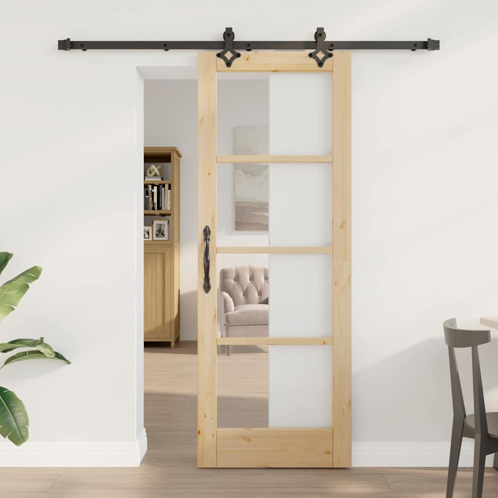 Schuifdeur ORKDAL Natuurlijk en Zwart 73,5 x 198,5 cm