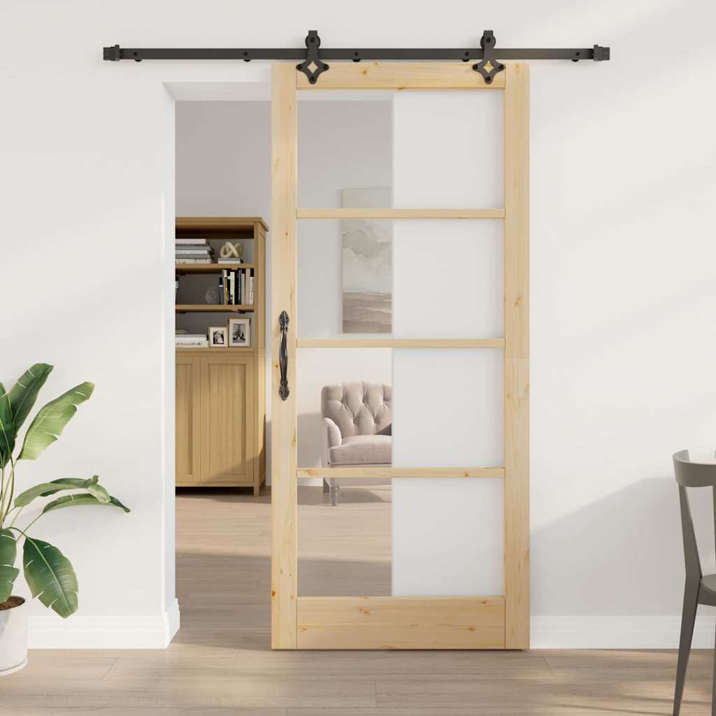 Schuifdeur ORKDAL Natuurlijk en Zwart 93 x 211 cm