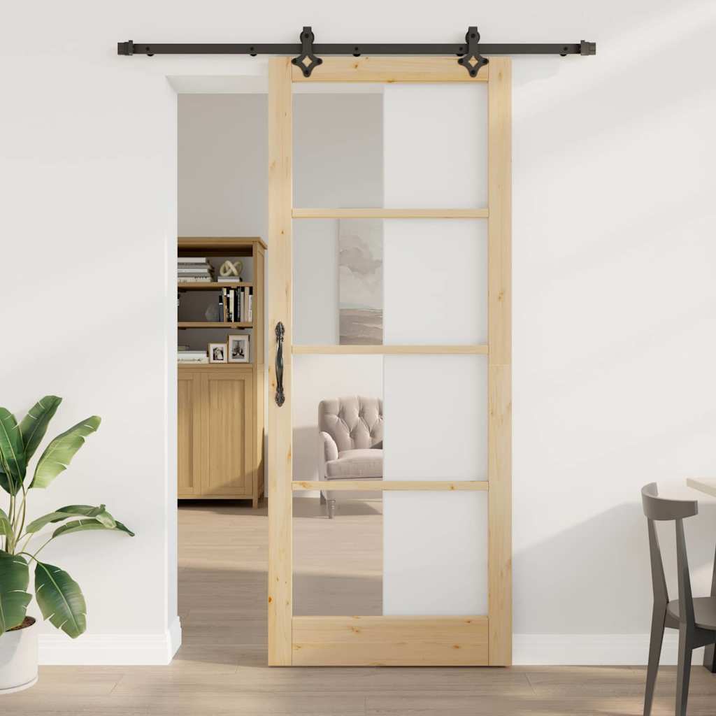 Schuifdeur ORKDAL Natuurlijk en Zwart 93 x 232 cm