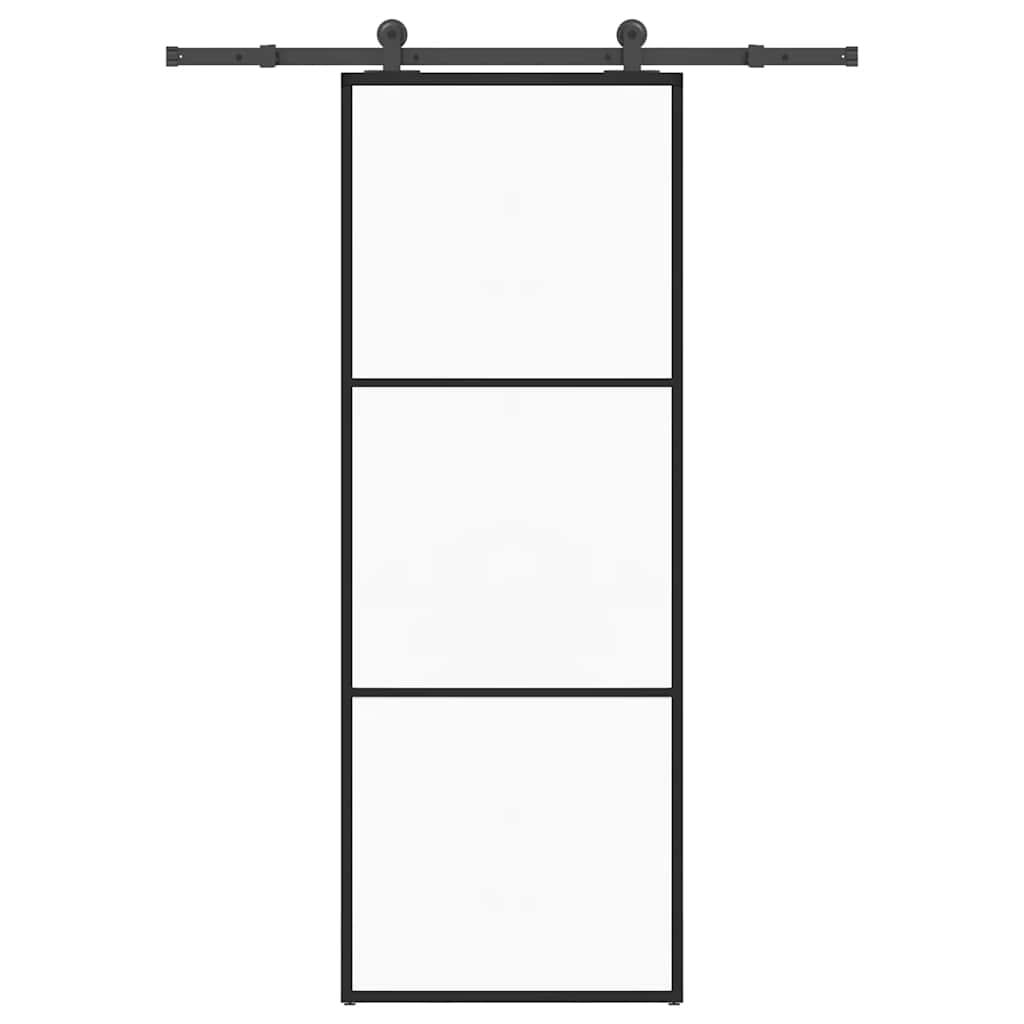 Schuifdeur met beslag 76x205 cm ESG-glas en aluminium