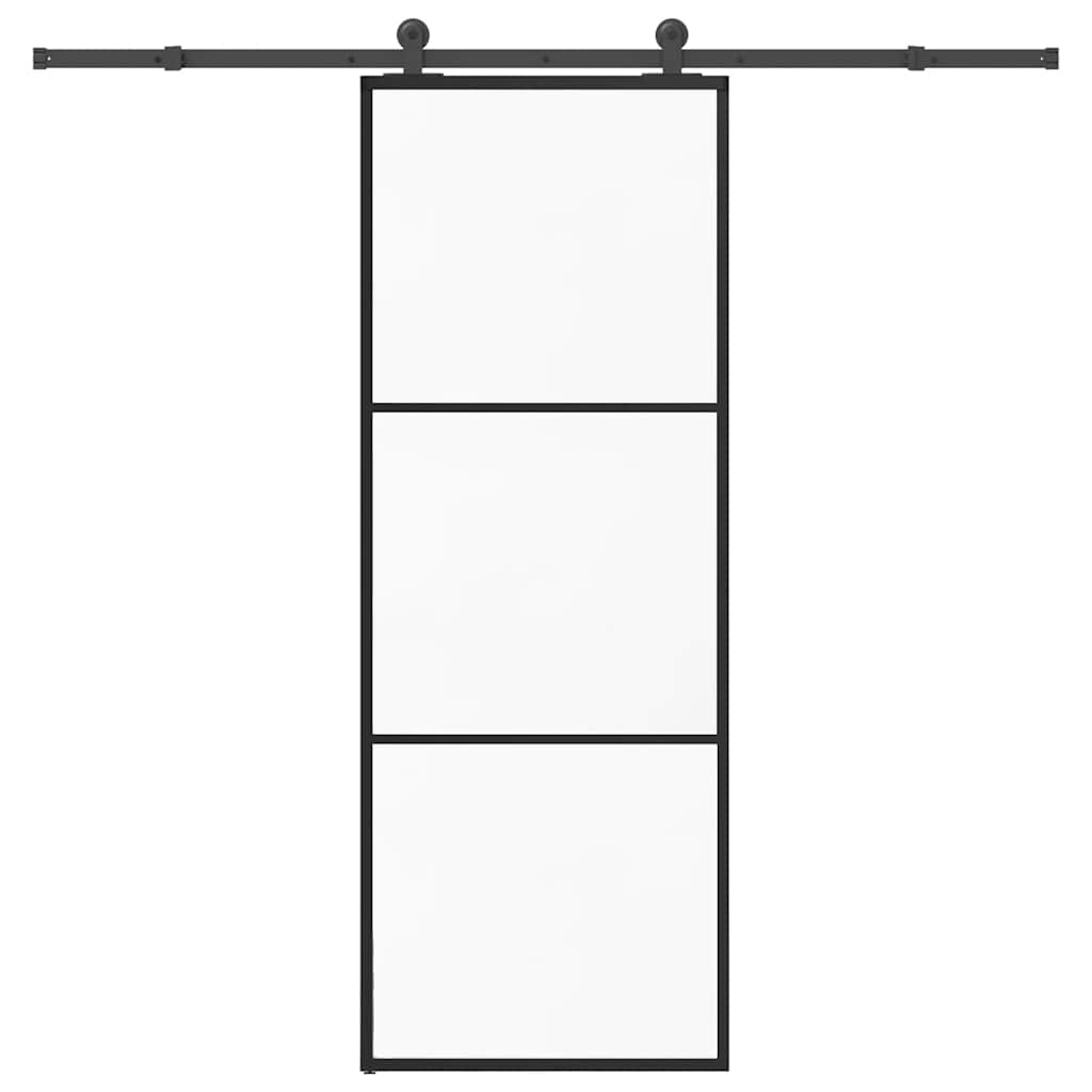 Schuifdeur met beslag 76x205 cm ESG-glas en aluminium