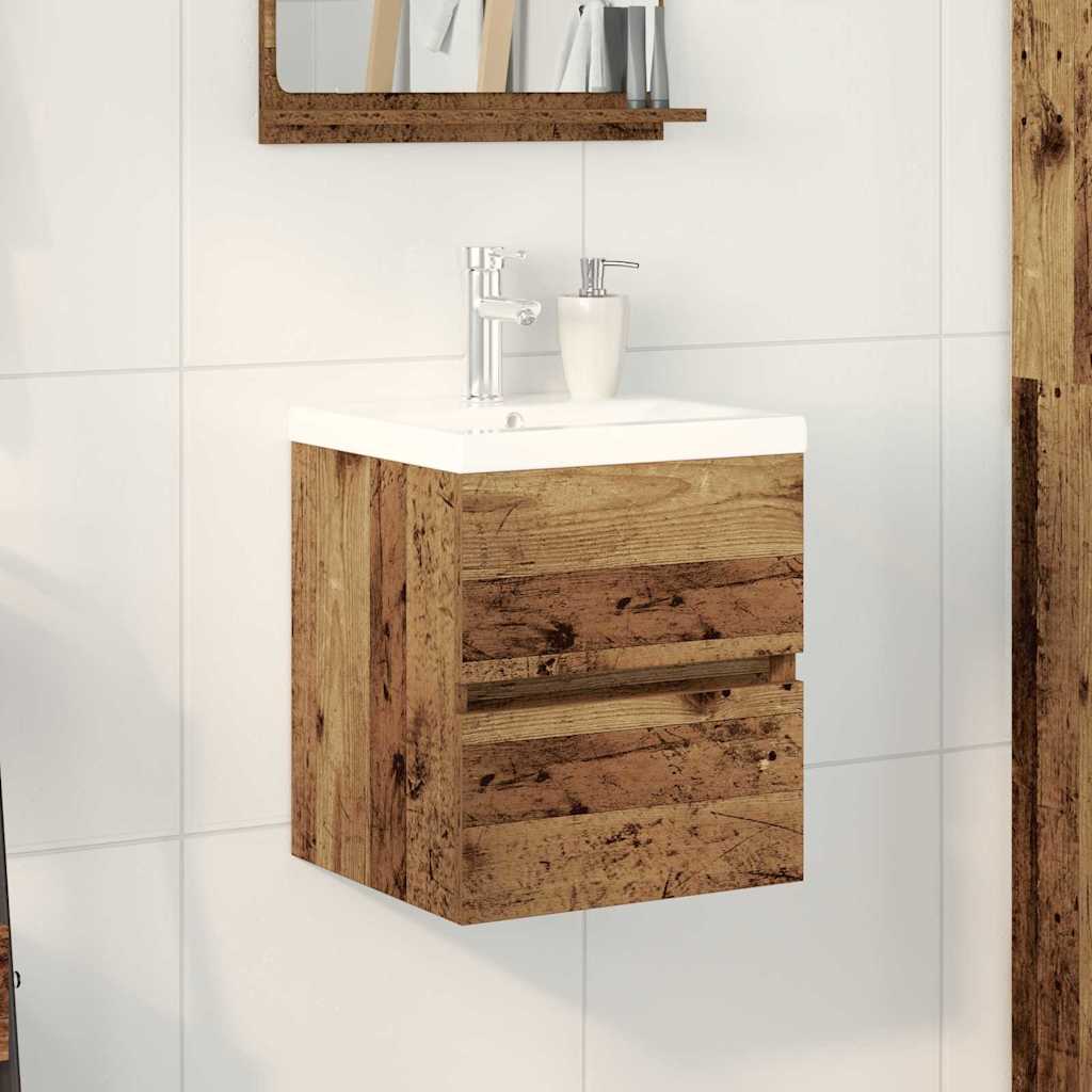 Badkamertenk te kast Zwart Eiken 80 x 39 x 62 cm Bewerkt hout – afbeelding 1
