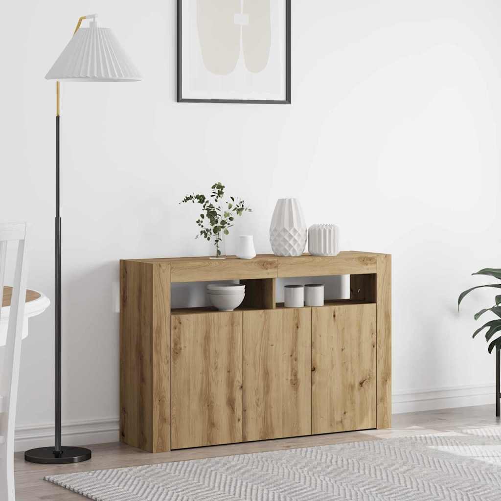 Dressoir Artisan Eiken 116 x 30 x 75 cm Bewerkt hout – afbeelding 1