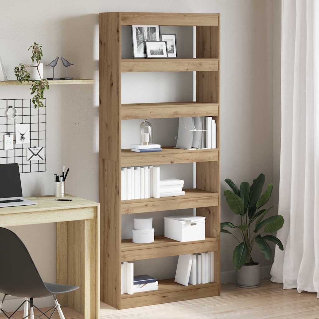 Boekenkast Artisan Eiken 80 x 30 x 198 cm Bewerkt hout
