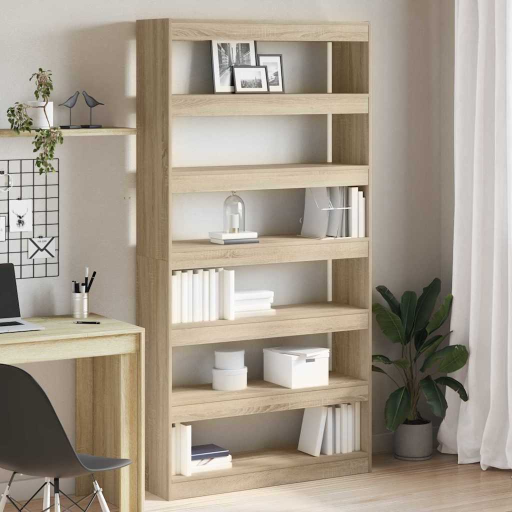 Boekenkast Sonoma Eiken 100 x 30 x 198 cm Bewerkt hout