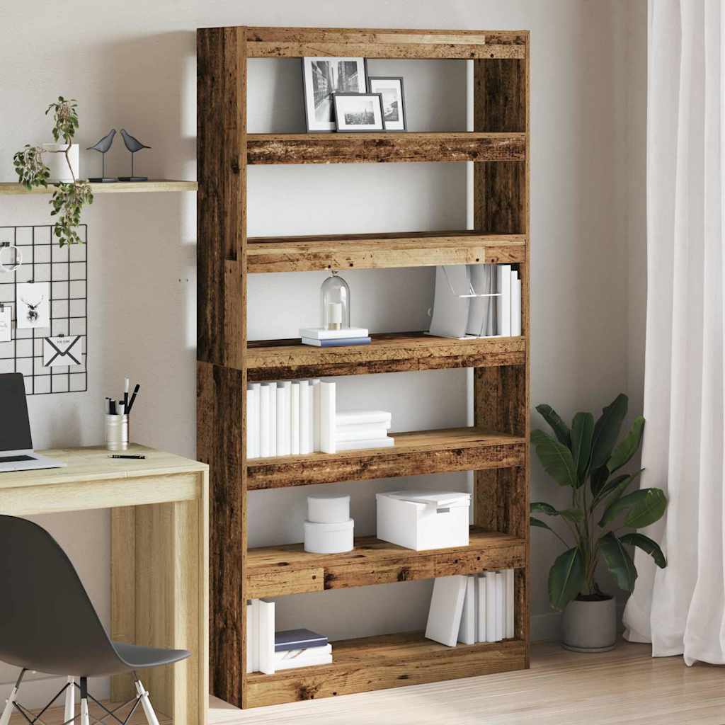 Boekenkast 6-laags 100 x 30 x 198 cm Bewerkt hout Afvalhout