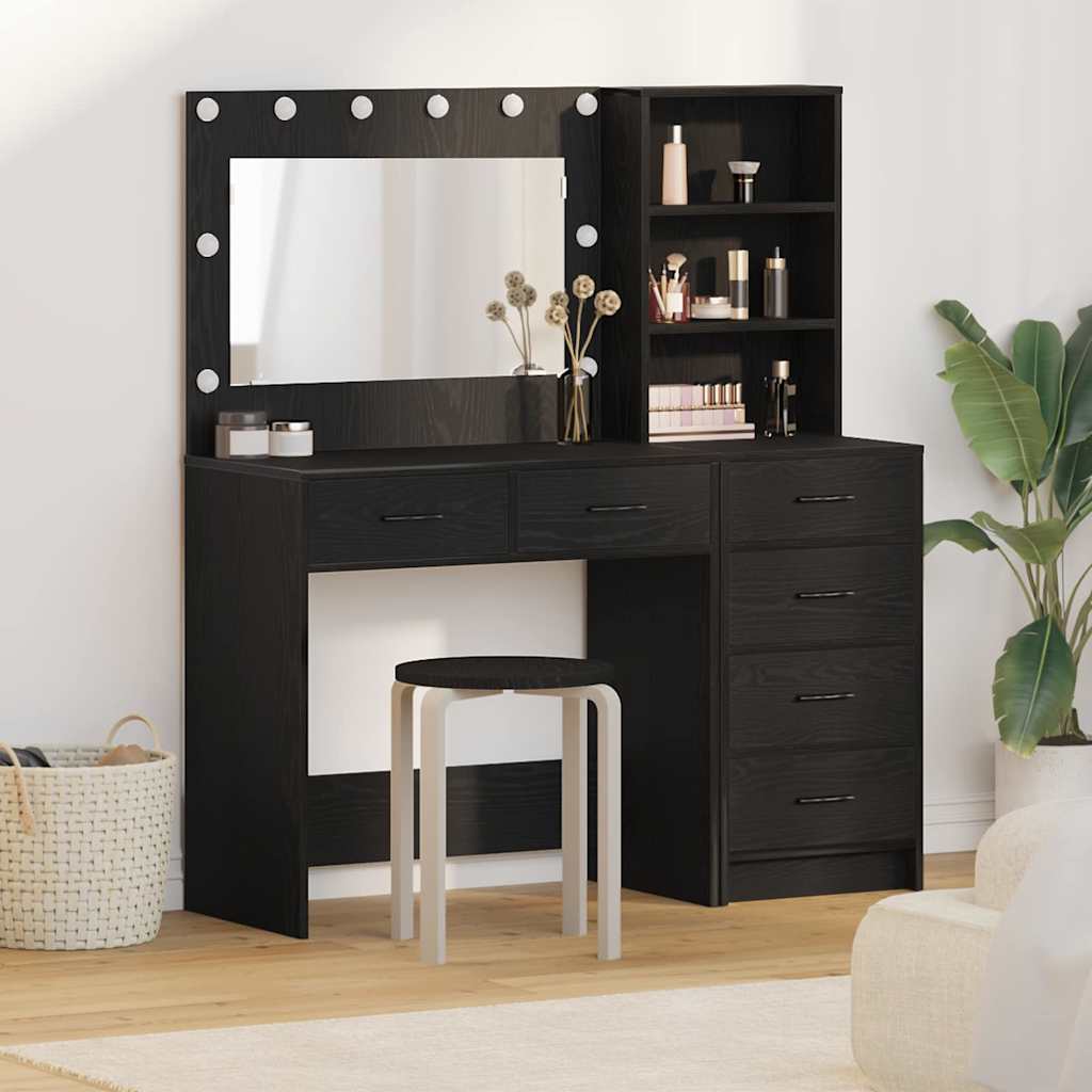 Plafondtafel met lade Zwart 78.5 x 41 x 135 cm Bewerkt hout