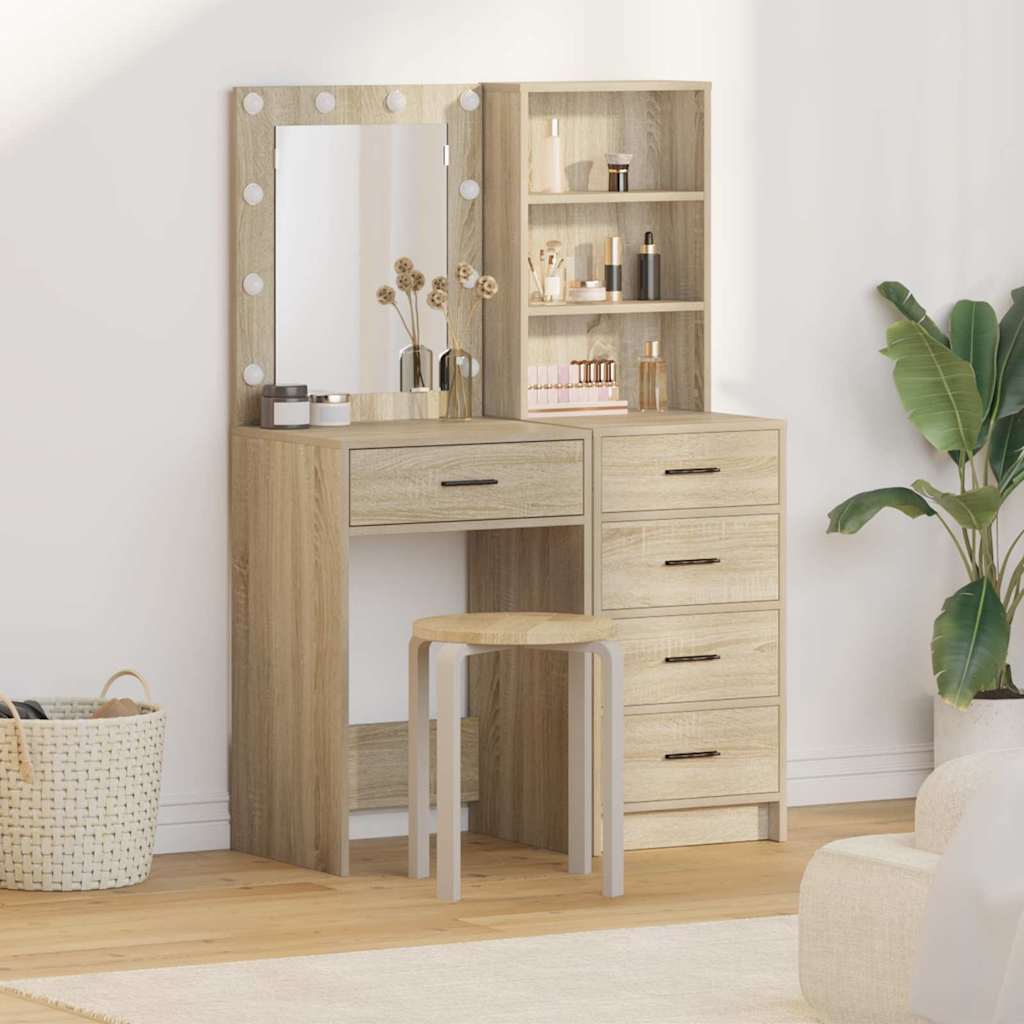 Plafondtafel met lade 2 pcs Bruin 50 x 41 x 135 cm Bewerkt hout