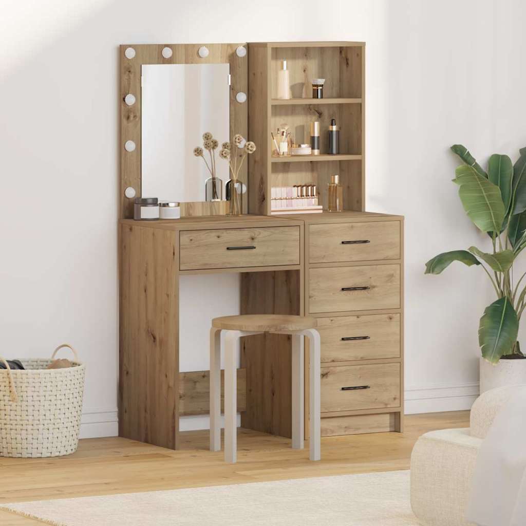 Plafondtafel met lade 2 pcs Bruin 50 x 41 x 135 cm Bewerkt hout