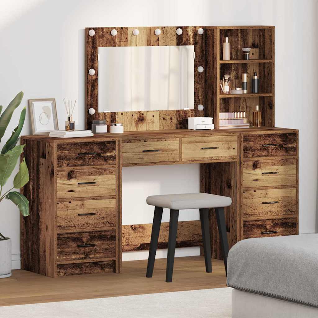 Plafondtafel met lade 3 pcs Bruin 40 x 41 x 135 cm Bewerkt hout