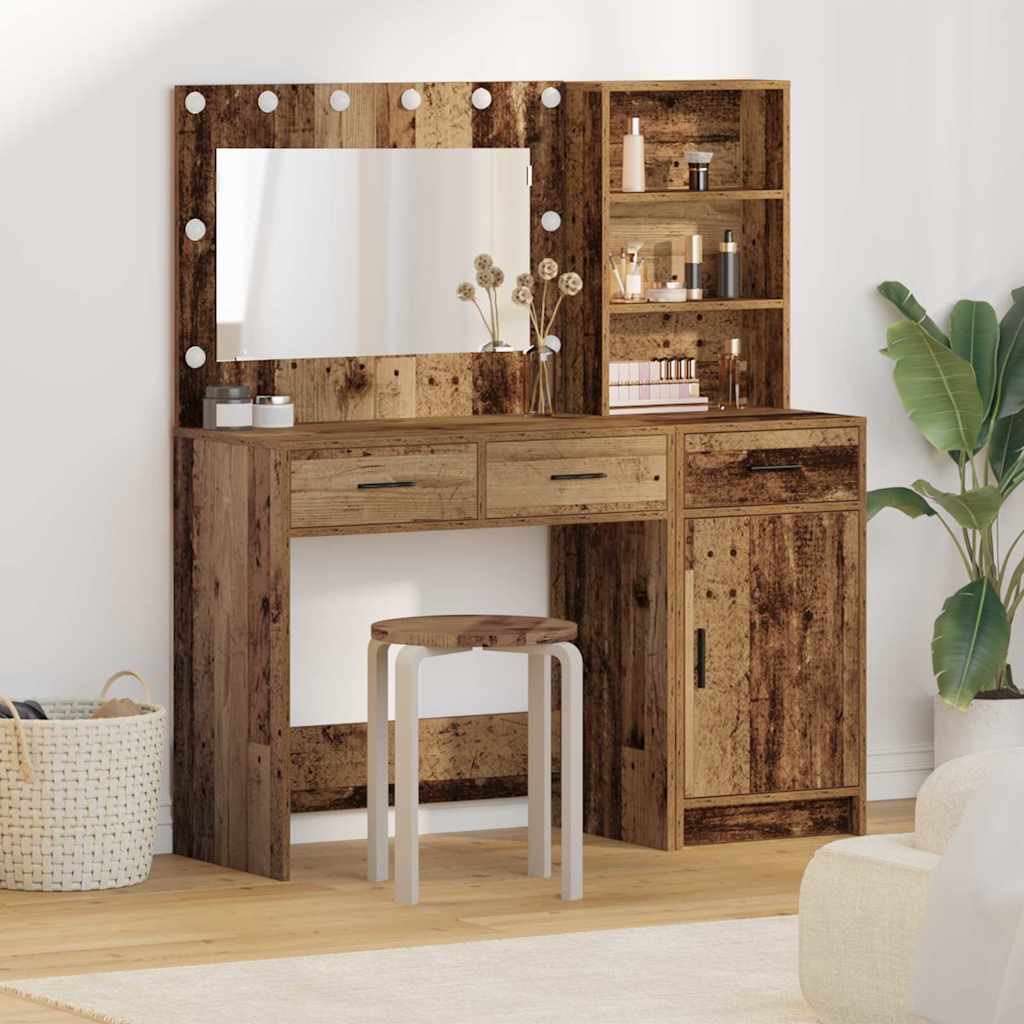 Plafondtafel met spiegellichten 2 pcs Bruin Bewerkt hout