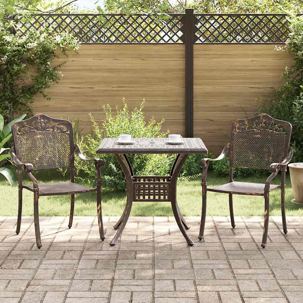 Tuinset 3 pcs Brons Gegoten aluminium