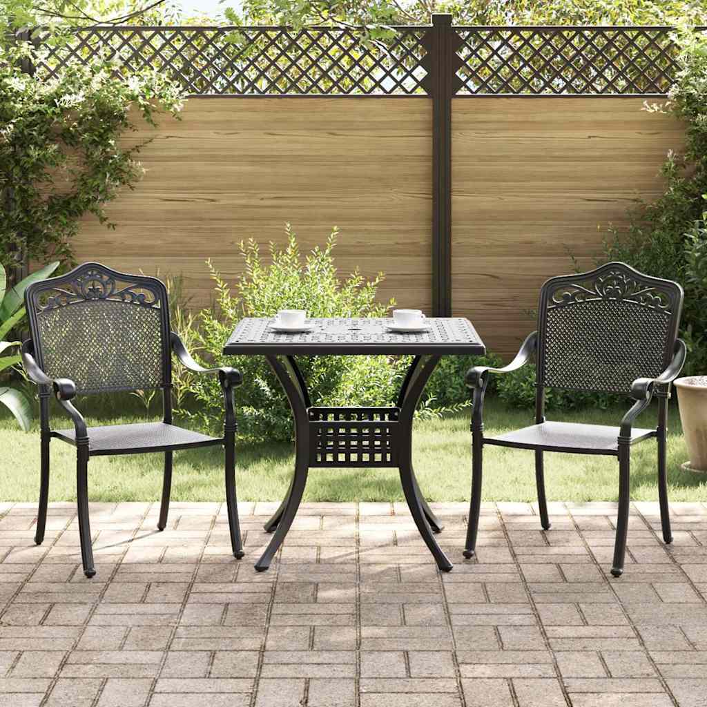 Tuinset 3 pcs Zwart Gegoten aluminium – afbeelding 1