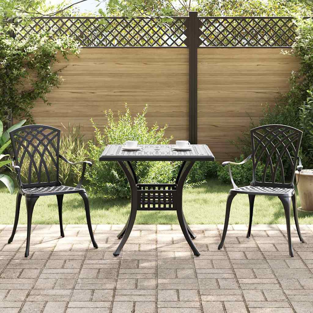 Tuinset 3 pcs Zwart Gegoten aluminium – afbeelding 1