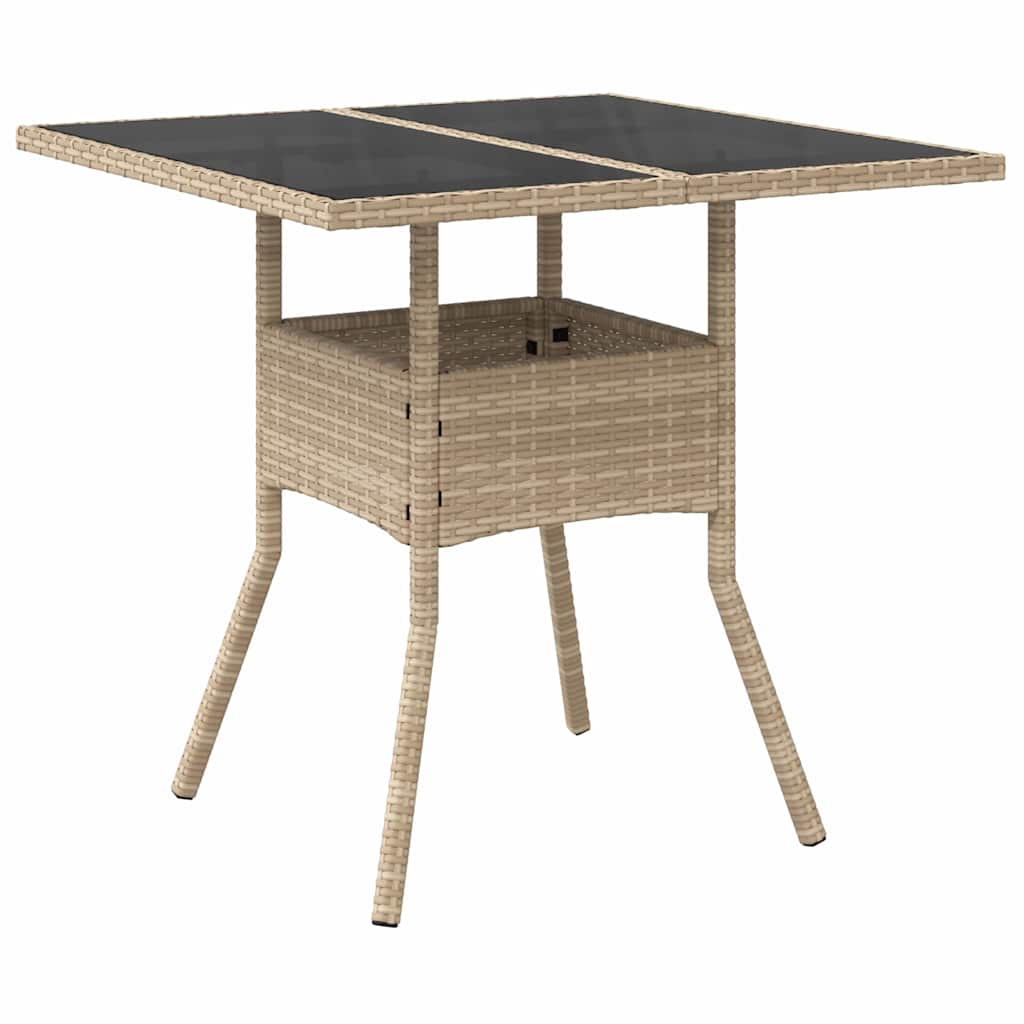 Tuin eettafelset 5 st Beige poly rattan – afbeelding 5