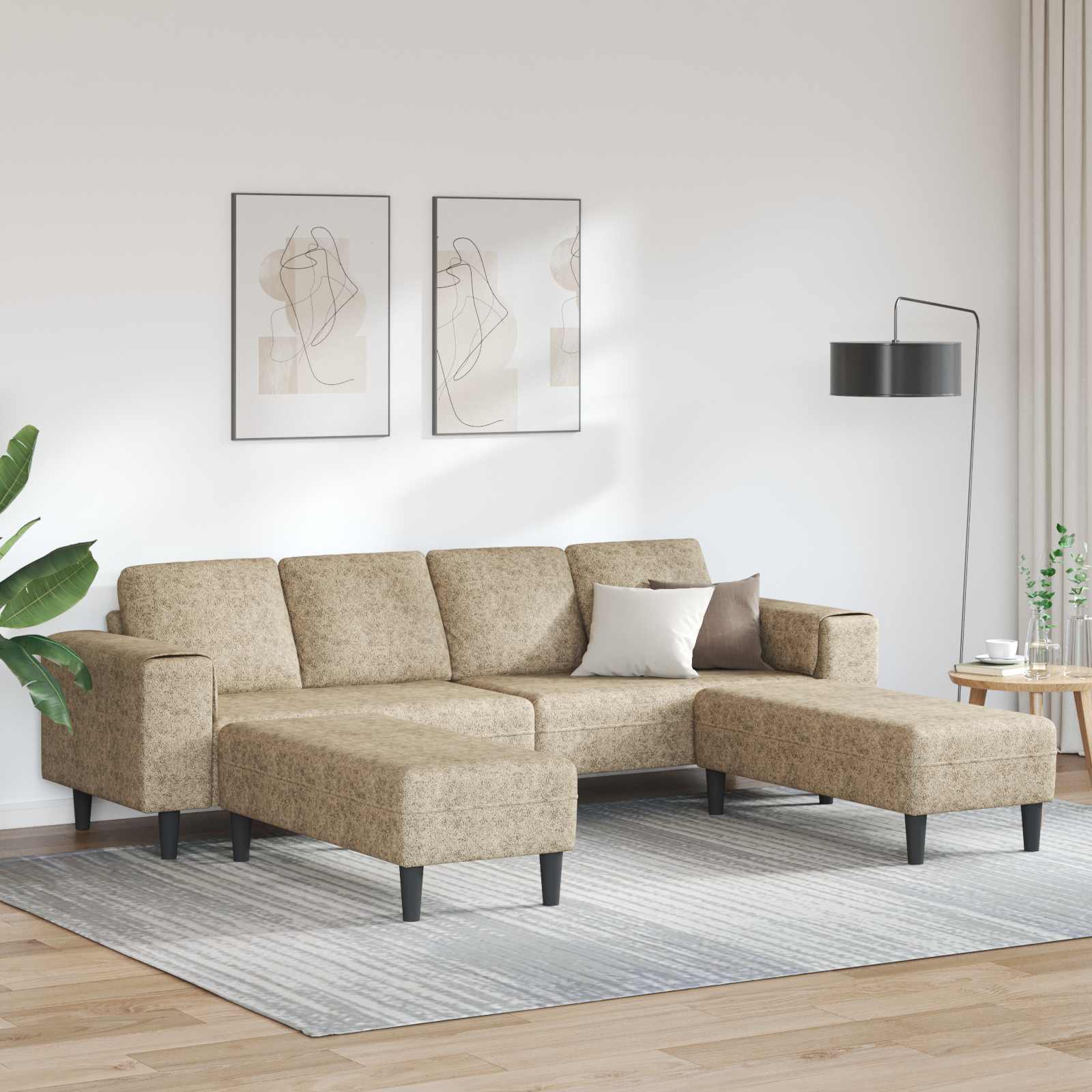 Woonkamer Bank 3 pcs Lichtgrijs