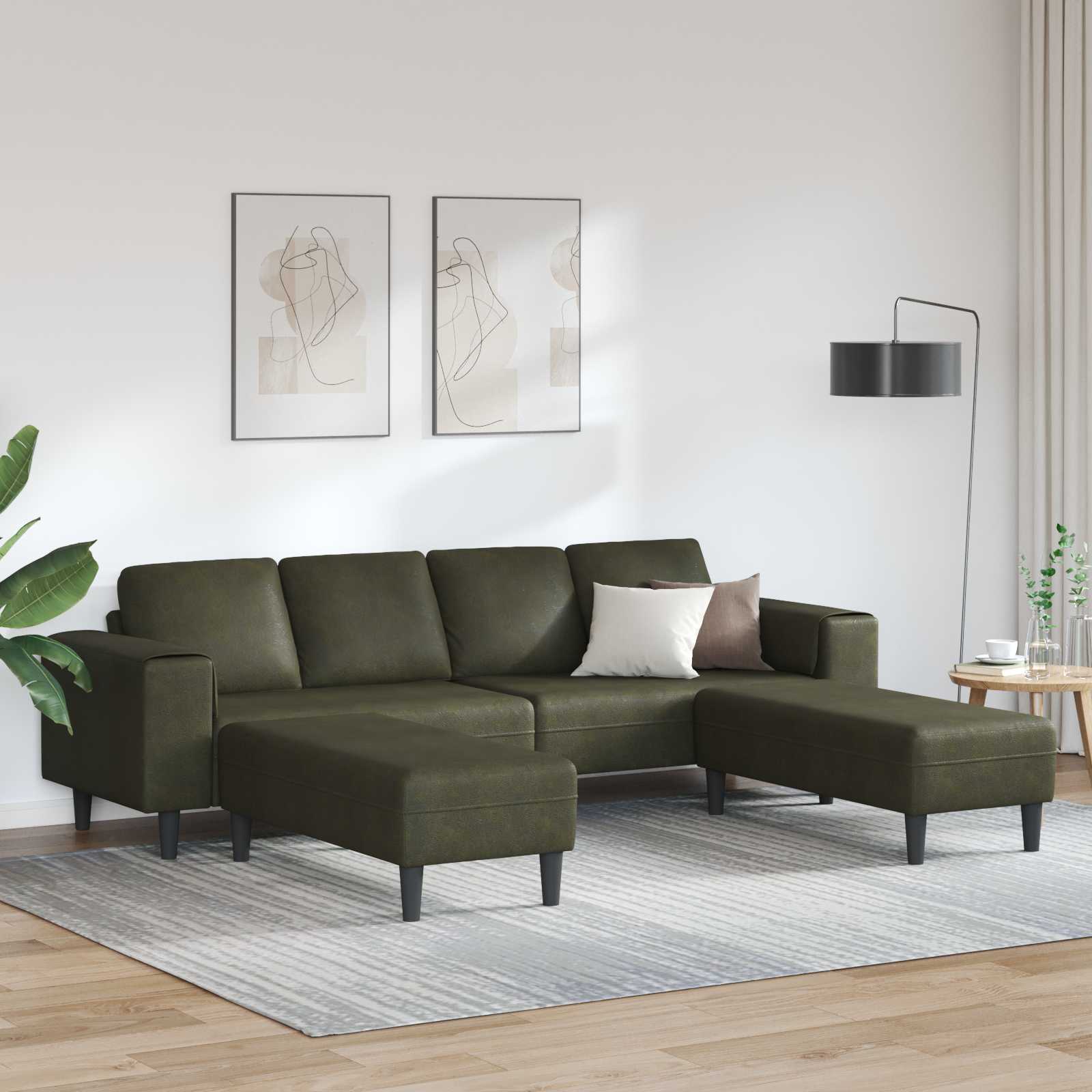 Woonkamer Bank 3 pcs Legergroen