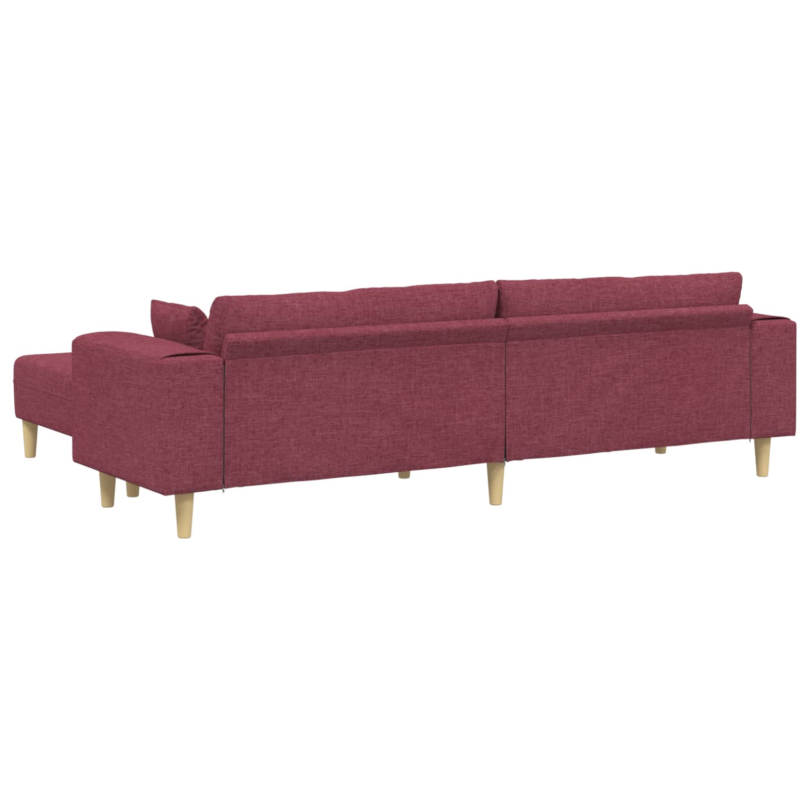 Bank met kussen 3 pcs Wijnrood Stof – afbeelding 6