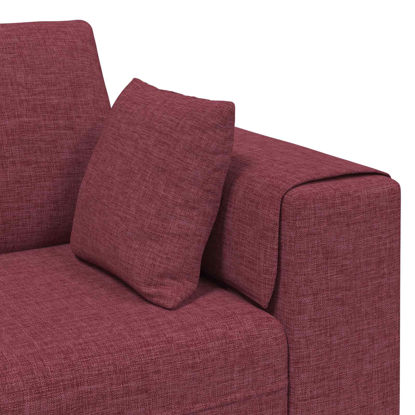 Bank met kussen 3 pcs Wijnrood Stof – afbeelding 7