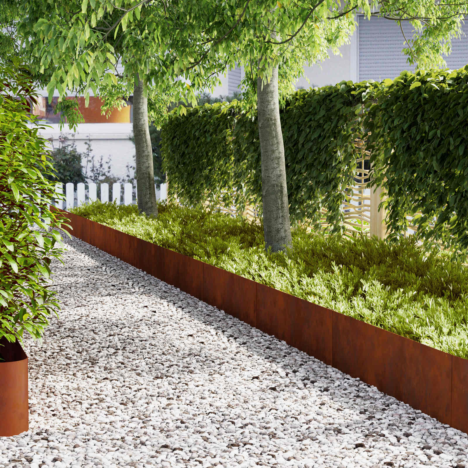 Tuinrand 50 pcs Roestig 100 x 0,05 x 30 cm Cortenstaal