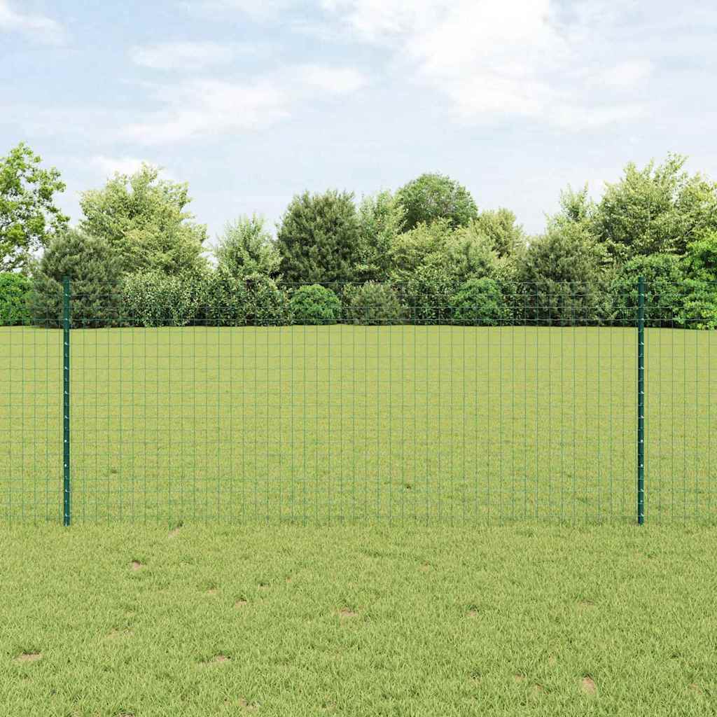 Afrasteringspaal 22 pcs Groen 140 cm Staal