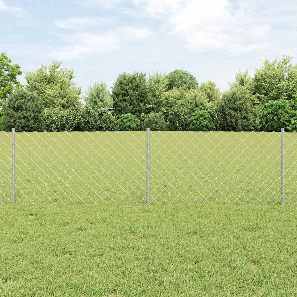 Hek met Paal Zilverkleurig – afbeelding 1