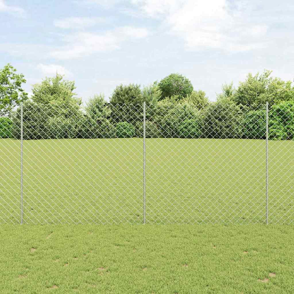 Hek met Paal Zilverkleurig – afbeelding 1