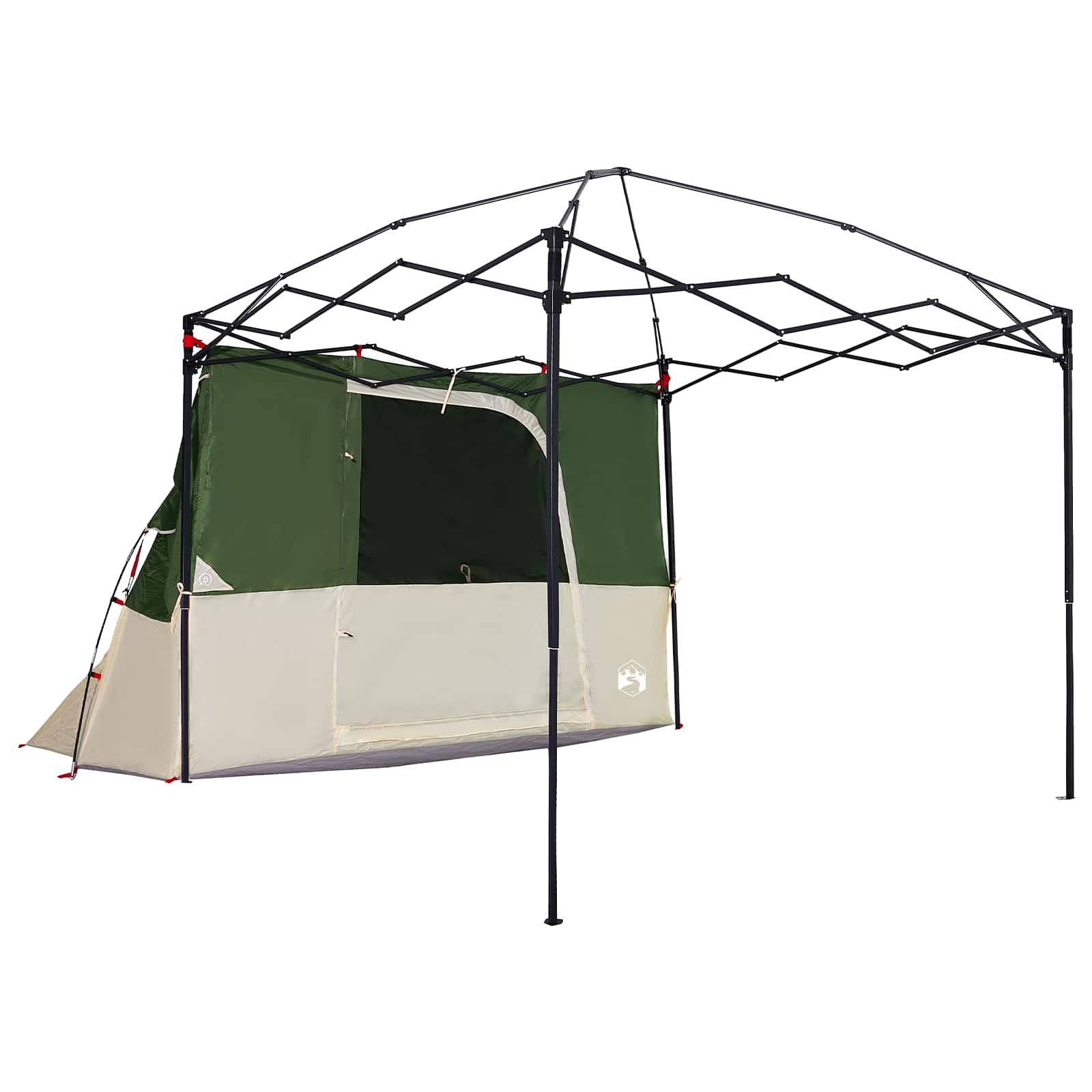 Camping Tent Set met dak met opslag 2 pcs Groen Taffeta en Stof – afbeelding 5