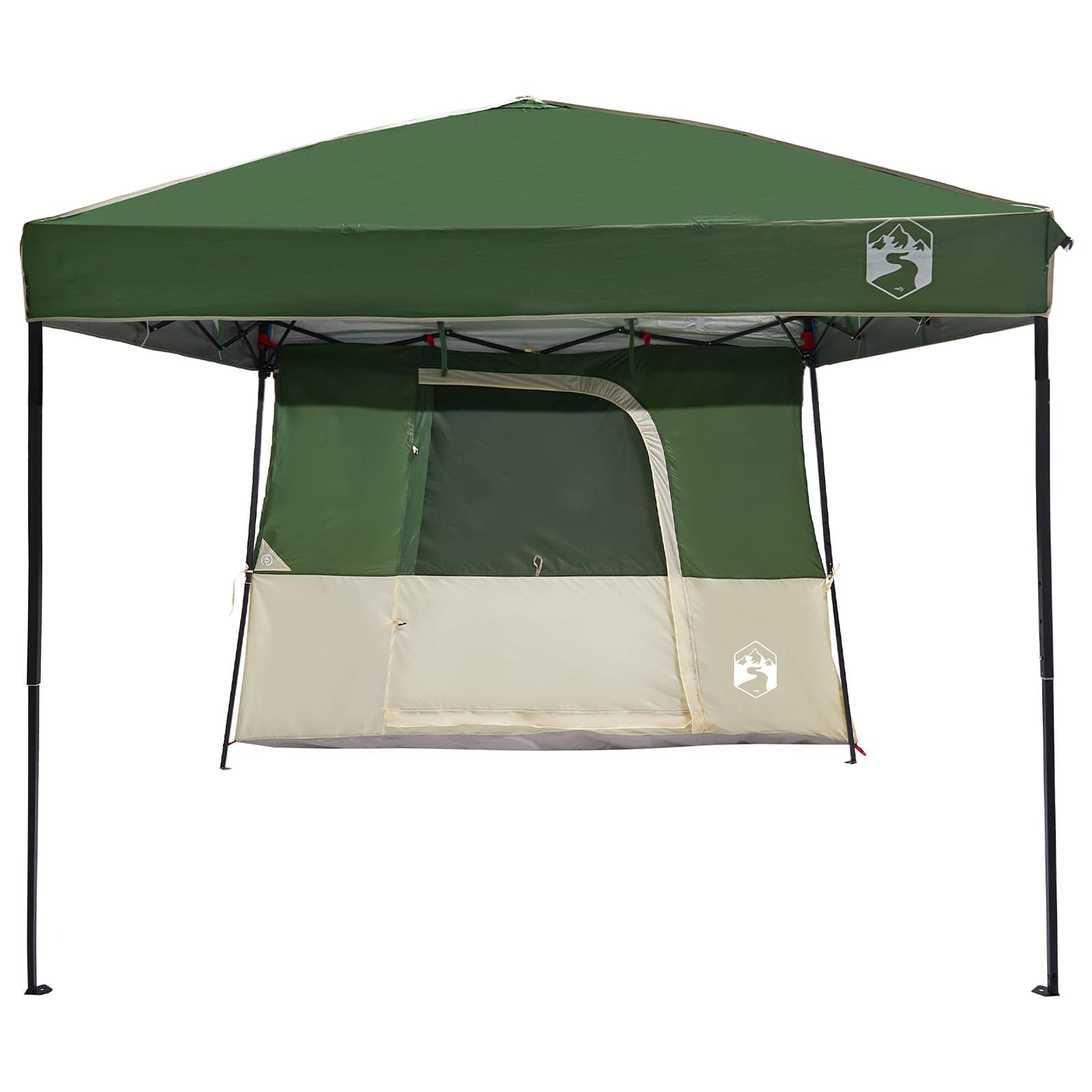 Camping Tent Set met dak met opslag 2 pcs Groen Taffeta en Stof – afbeelding 7