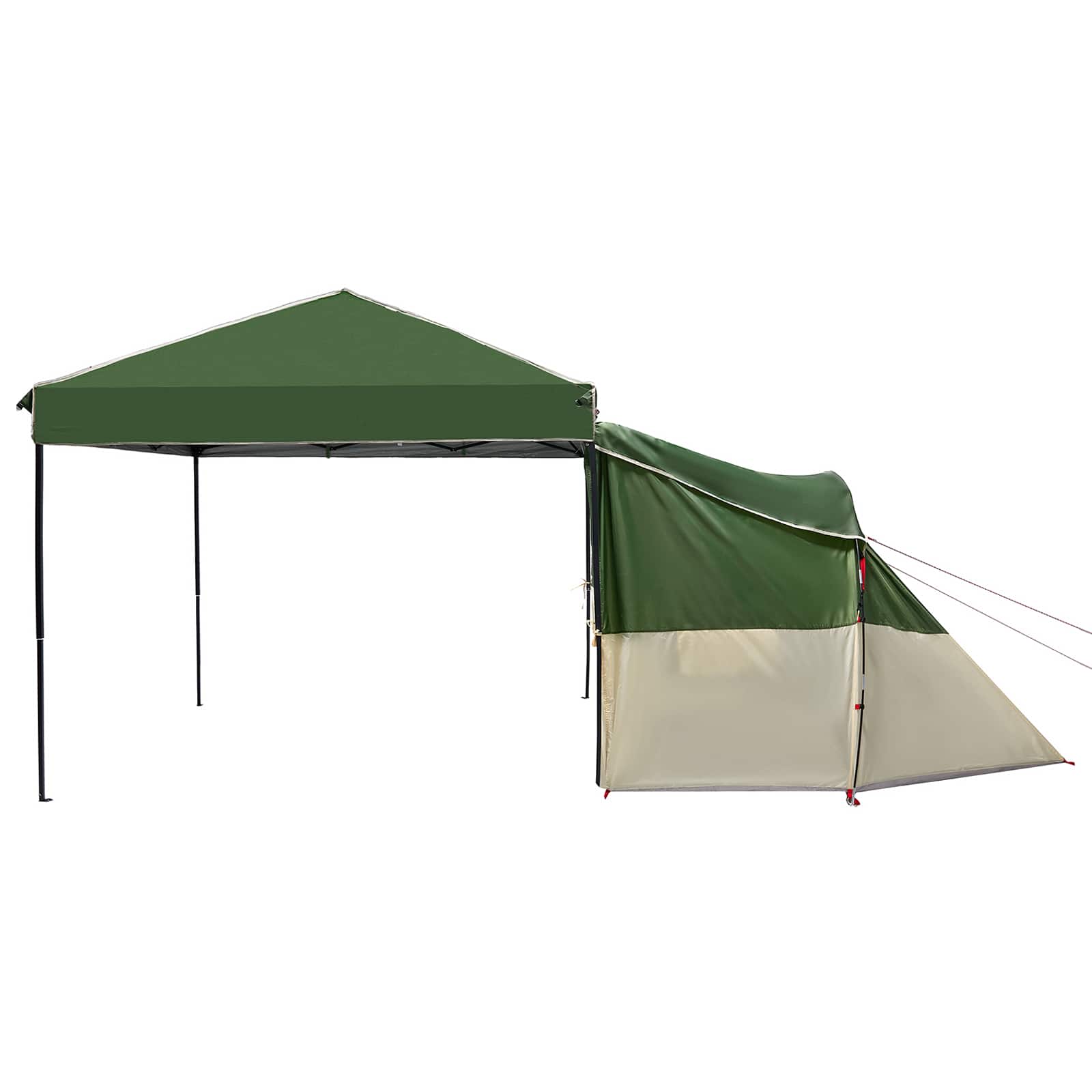 Camping Tent Set met dak met opslag 2 pcs Groen Taffeta en Stof – afbeelding 8