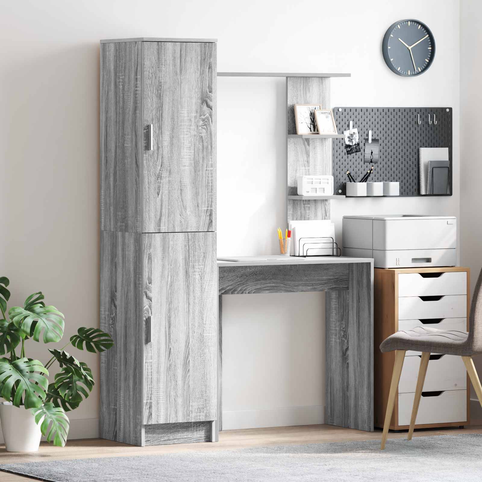 Bureau 2 pcs Grijs Sonoma