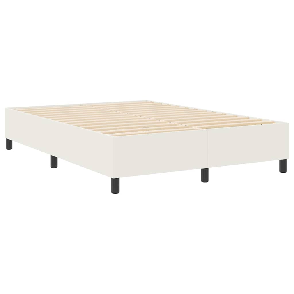 Platform bedframe Crème 140 x 190 cm Katoen Stof – afbeelding 2