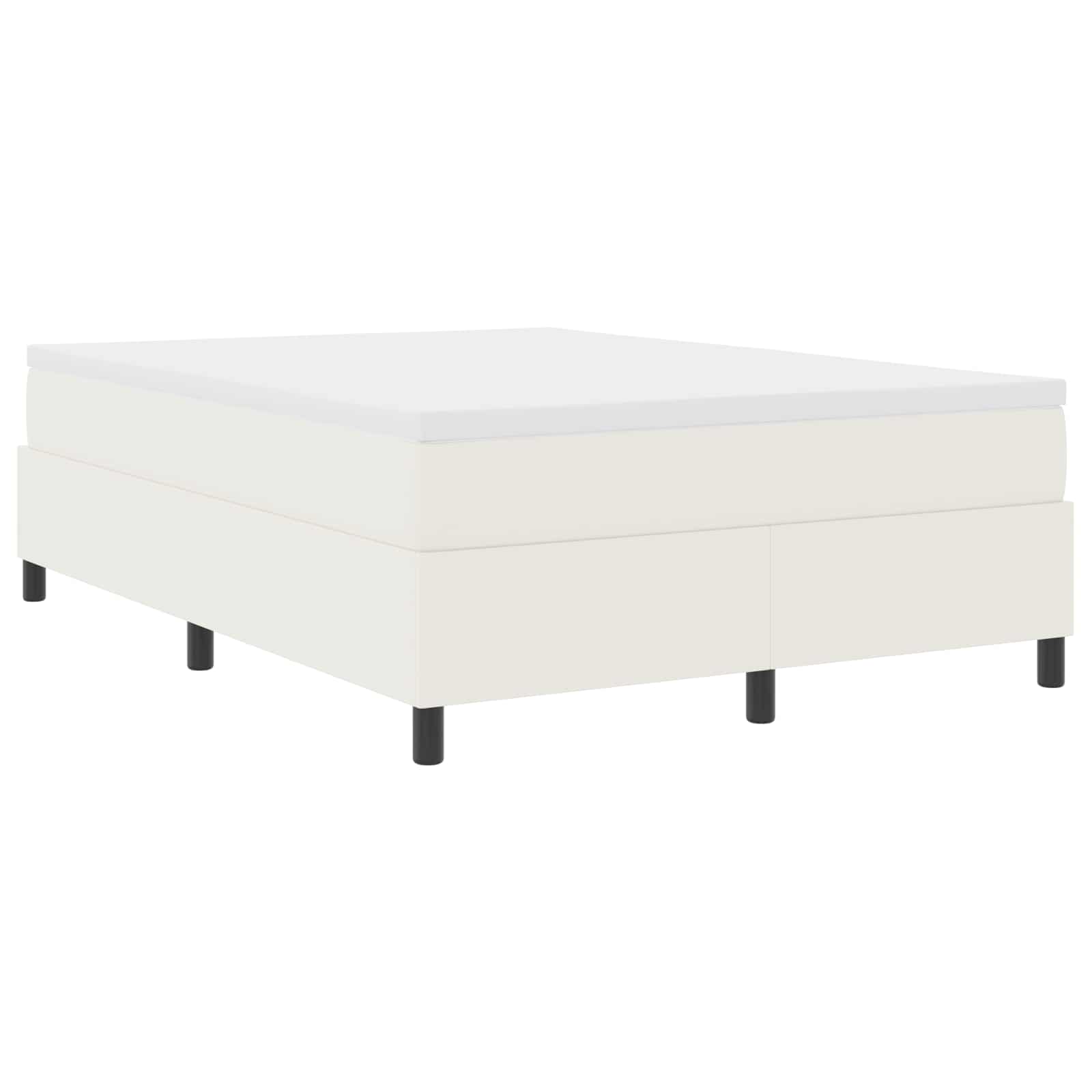Platform bedframe Crème 140 x 190 cm Katoen Stof – afbeelding 4