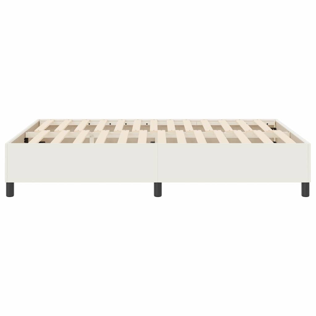 Platform bedframe Crème 140 x 190 cm Katoen Stof – afbeelding 6