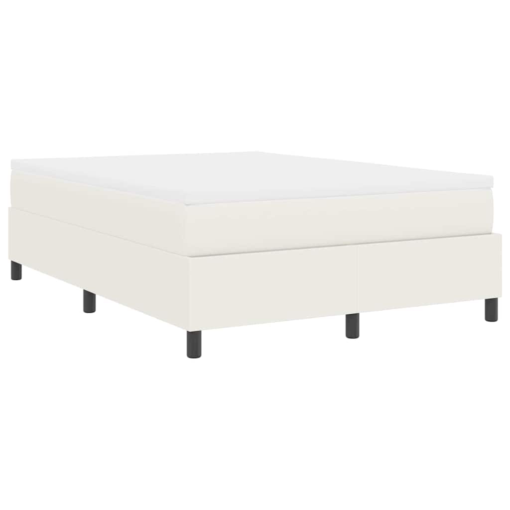Boxspringbed Crème en Wit 140 x 190 cm Katoen Stof – afbeelding 8