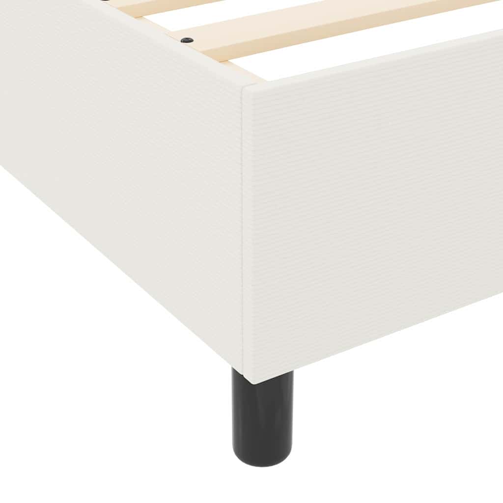 Boxspringbed Crème en Wit 140 x 190 cm Katoen Stof – afbeelding 9